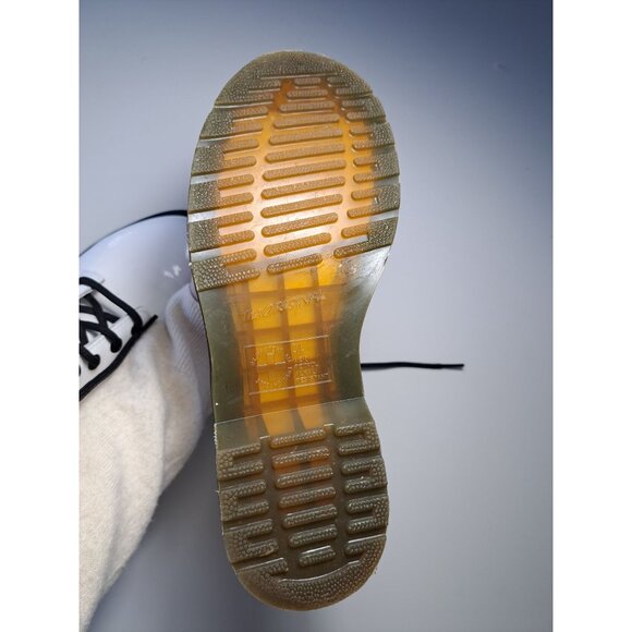 Dr. Martens White Patent Leather Boots 1460 Womens Size 7 Lace-Up NICE - Picture 6 of 11